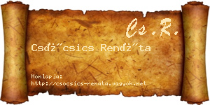 Csócsics Renáta névjegykártya
